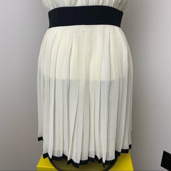 Rory Beca XXI Ivory Pleated Chiffon Ruffle Dress - Picture 9 of 11